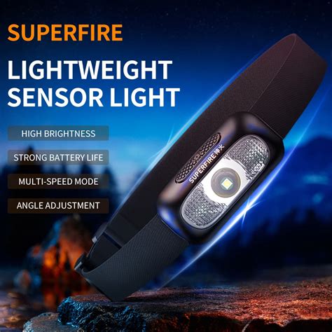 SUPERFIRE Minilinterna Frontal Led Superbrillante HL05 L Recargable Por