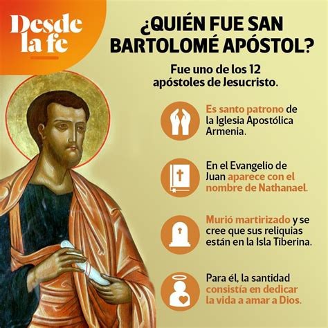 Hoy recordamos a San Bartolomé apóstol de Cristo