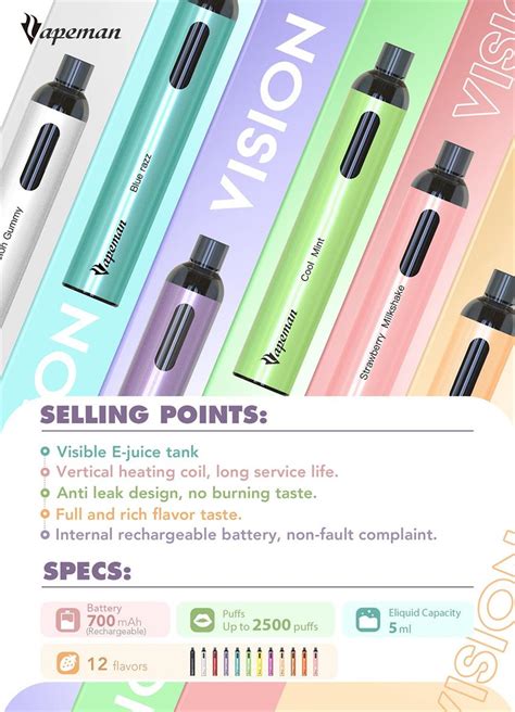 Vapeman Vision Disposable Vape Kit Puffs Mah Vapesourcing