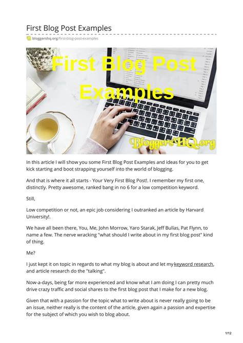 Blog Post Examples Pdf Format Infographic Perfect Tips Blogging