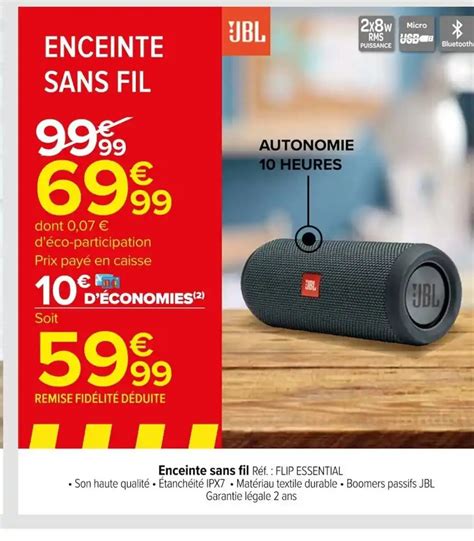 Promo Enceinte Sans Fil Chez Carrefour