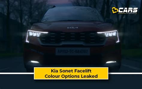 2024 Kia Sonet Facelift Colour Options Revealed