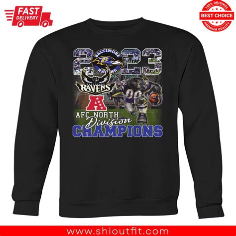 Baltimore Ravens Afc North Division Champions 2023 Shirt Shioutfit