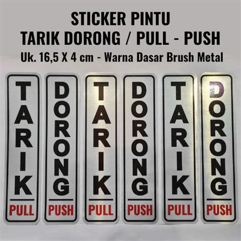 Jual SIGN LABEL STICKER DORONG TARIK PINTU DOOR SIGN PULL PUSH