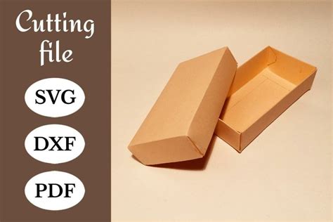 Box With Lid Template Rectangle Box With Lid Cricut Svg