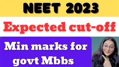 Minimum Marks For Selection In Govt Mbbs Neet 2023 Cutoff For Government Colleges Neet2023