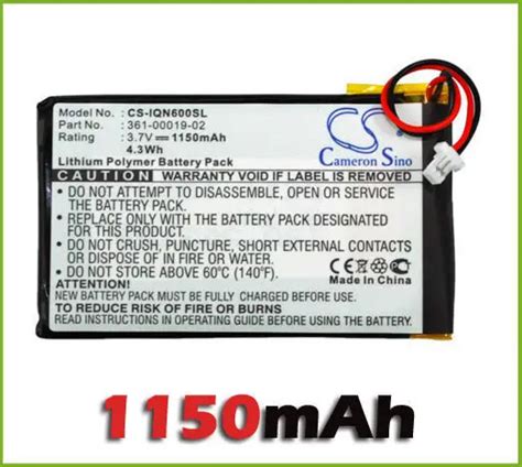 Cameron Sino Gps Battery For Garmin Nuvi Fm New In