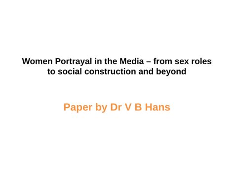 PDF Women Portrayal In The Media From Sex Roles To Social Construction And Beyond