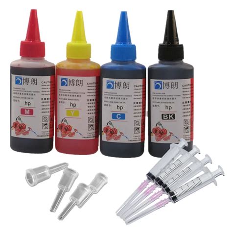 Kit De Recarga De Tinta Corante Ml Cartucho De Tinta Ciss Para Hp