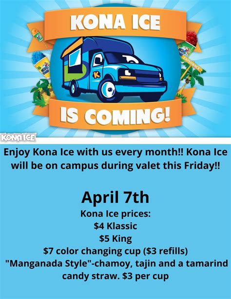 Kona Ice April 7 Ilead Lancaster