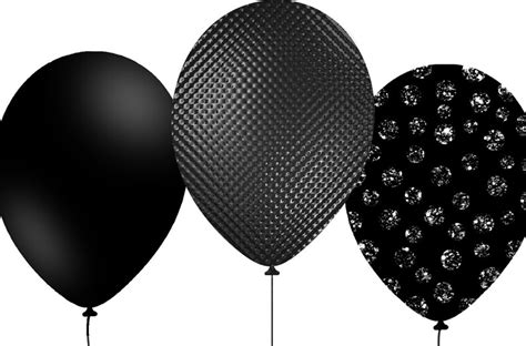 Black Glitter Balloons Clipart Glitter Balloon Png Digital Etsy