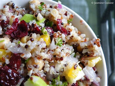 Salade De Quinoa Pommes Et Canneberges Jasmine Cuisine