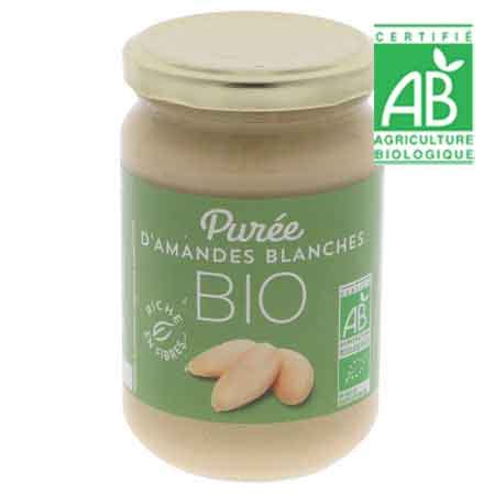 Purée dAmande Blanche Bio Pot de 300 Grs La Source Epicerie