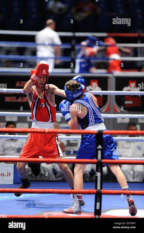 Simultaneously Amateur Boxing Matches During The AIBA World Boxing Champioship In Milan