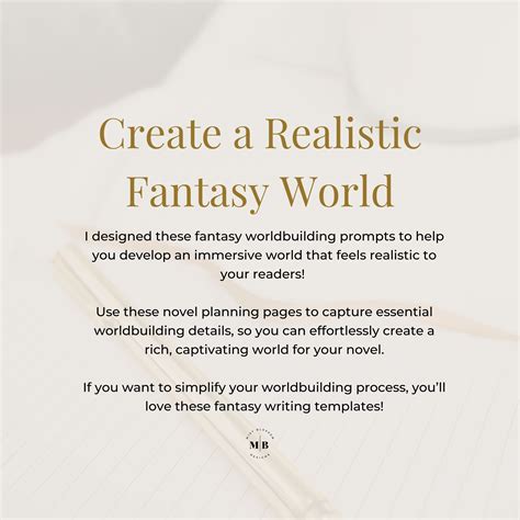 Fantasy Worldbuilding Template World Building Novel Worksheets