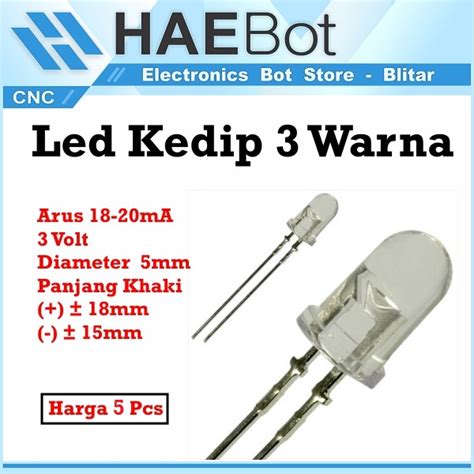 Jual HAEBOT Lampu Led Flip Flop RGB Merah Hijau Biru Flashing