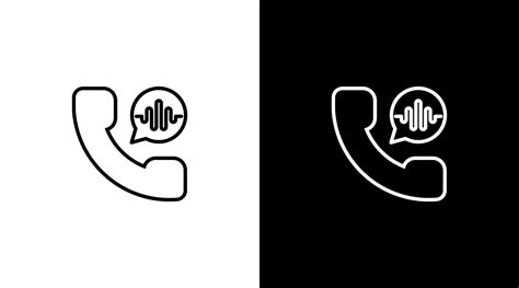 Telephone Voice Call Logo Audio Sound Wave Technology Outline Icon