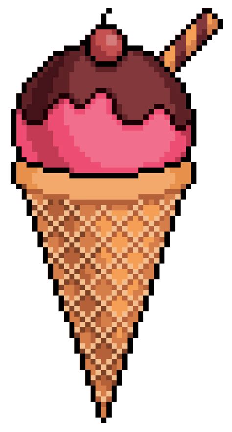 Đáng Yêu Cute Ice Cream Pixel Art Cho Người Mới Bắt đầu Vẽ Pixel Art