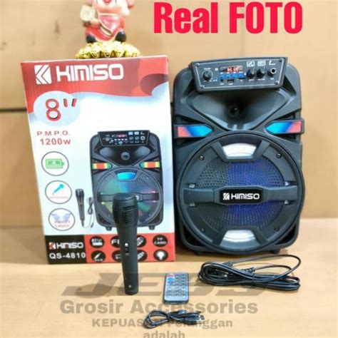 Jual Kimiso Qs 4810 Speaker Bluetooth Led Mic Eco Karaoke Portable