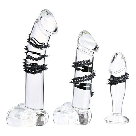 MAN ANAL G SPOT MASTURBATOR BUTT SEX PLUG CRYSTAL GLASS DILDO SUCTION CUP TOYS EUR 21 59