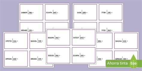 Ficha De Actividad Divisiones De Tres Cifras Teacher Made