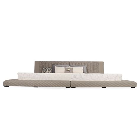 Duubid Teakwood Bed With Rhino Grey Fabric Alankaram