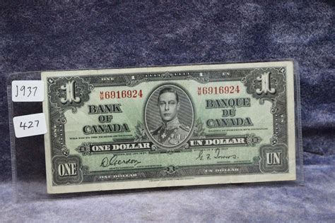 1937 Bank of Canada One Dollar Bill