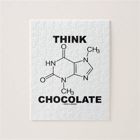 Think Chocolate Theobromine Molecule Chemistry Jigsaw Puzzle Zazzle