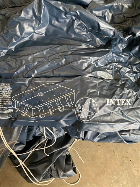 INTEX ULTRA POOL COVER for 18936 Pool Cover For 12X24X48/52 Rect Frame ...