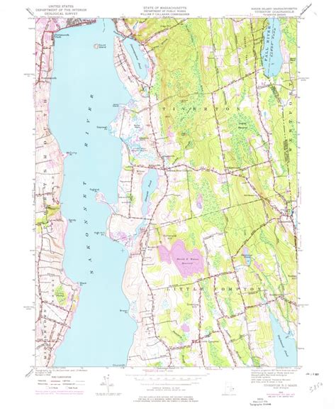 Tiverton Ri Ma 1949 24000 Scale Map By United States Geological