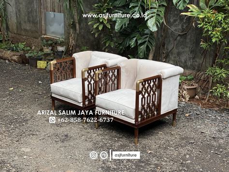 Kursi Sofa Jati 1 Seater Single Caracole ASJ Furniture Jepara