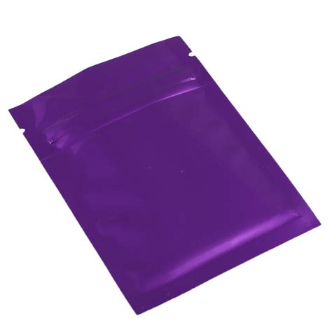 100x Gloss Shiny Purple Foil Mylar Zip Lock Bags 3 25x5in Free 2 Day Shipping Ebay