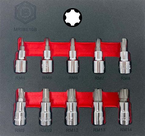 Ribe Bit Socket Set Inch Sq Dr Britool Hallmark Mribe B Ribe