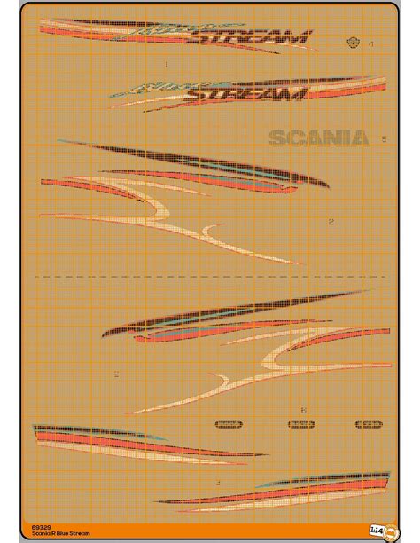 Blue Stream Scania Kit Model Truck Decals 1 14 Max Model