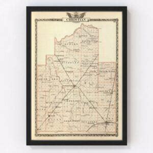 Vintage Map Of Kane County Illinois By Ted S Vintage Art