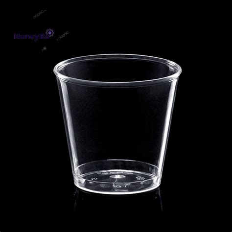 Honeybee1 50pcs Mini Clear Plastic Disposable Party Shot Glasses Jelly Cups Tumblers Nice