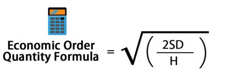 Economic Order Quantity Eoq Formula Calculator Excel Template