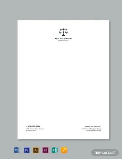 Law Firm Letterhead Templates In Ai Ms Word Pages Psd