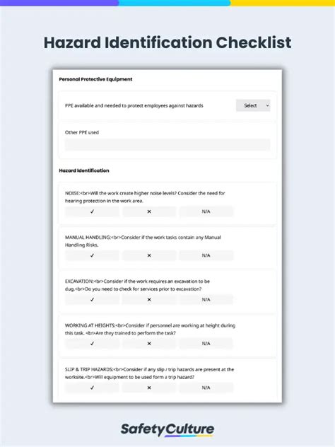 Hazard Identification Checklists And Forms Pdf Safetyculture