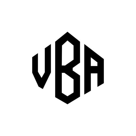 VBA letter logo design with polygon shape. VBA polygon and cube shape ...