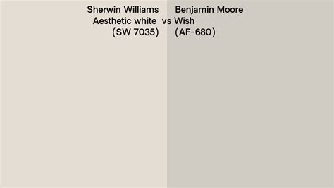 Sherwin Williams Aesthetic White Sw 7035 Vs Benjamin Moore Wish Af