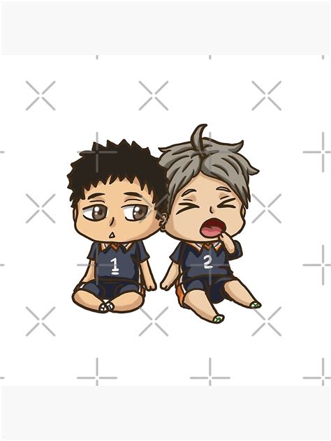 Haikyuu Daichi And Suga Chibi Babies Poster For Sale By H0llydays