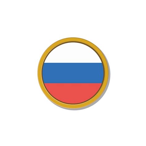 Ilustração do modelo de bandeira da rússia Vetor Premium