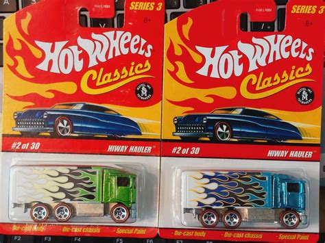 Hot Wheels Classics Hiway Hauler 貨車 年泰國製造 比例 全新未拆過 金屬車身金屬車底 Redline呔 火焰拉花 一個價錢兩架車