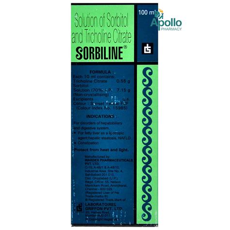 Sorbiline Syrup Ml Price Uses Side Effects Composition Apollo