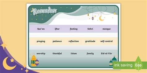 Ramadan Word Mat Teacher Made Twinkl