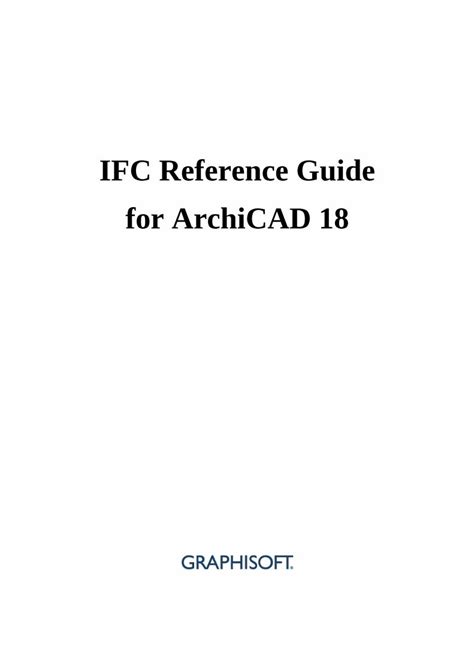 Pdf Ifc Reference Guide Graphisoft Ifc Reference Guide For