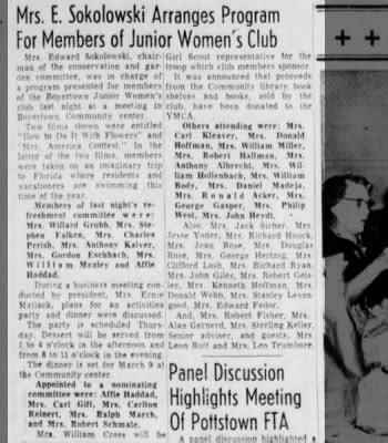 Women S Club Meeting Newspapers