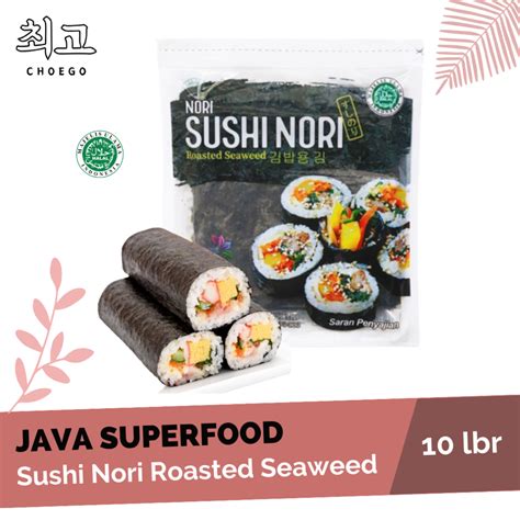 Jual Java Sushi Nori Gold Roasted Seaweed Rumput Laut Lembar Halal