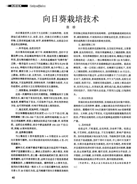 向日葵栽培技术word文档在线阅读与下载无忧文档